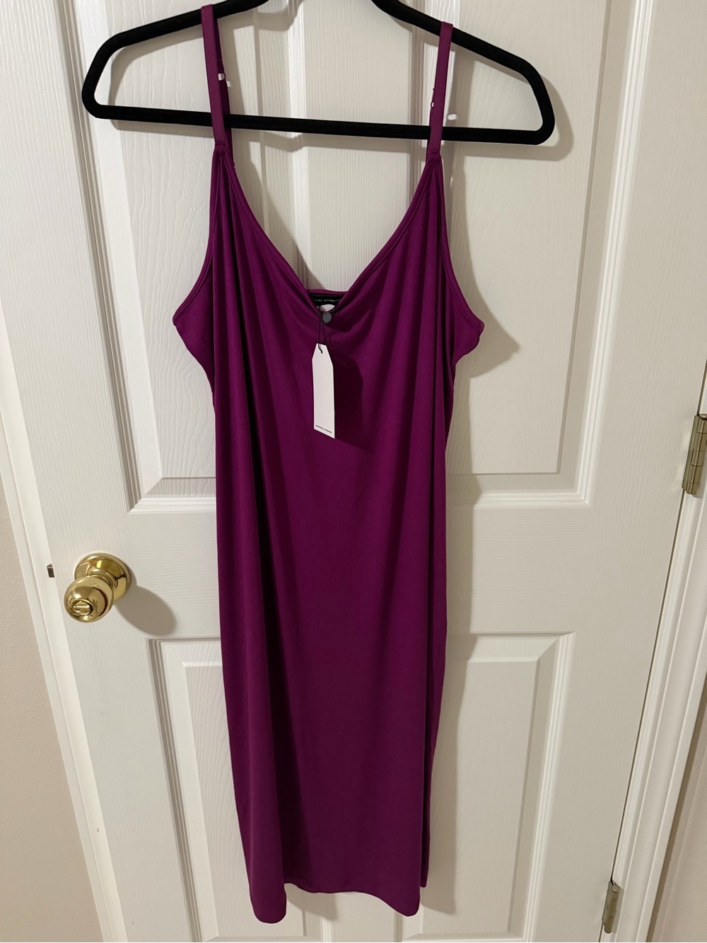 NWT Universal Standard purple slip dress with adjustable spaghetti straps in M